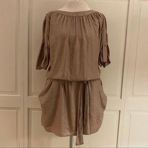 BCBG Maxazria Rouched Margie Mini Tie Dress.  XS